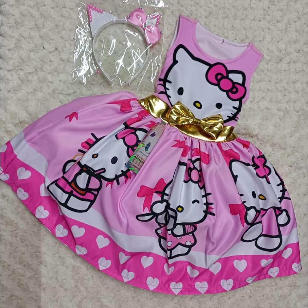 Pink Hello Kitty Dress with Headband